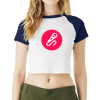 Microphone For Musically Inclined Kids Raglan Crop Top | Artistshot