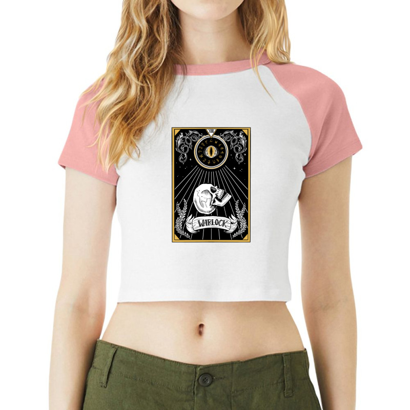 Dnd Warlock Tarot Raglan Crop Top by BrettHaralson | Artistshot