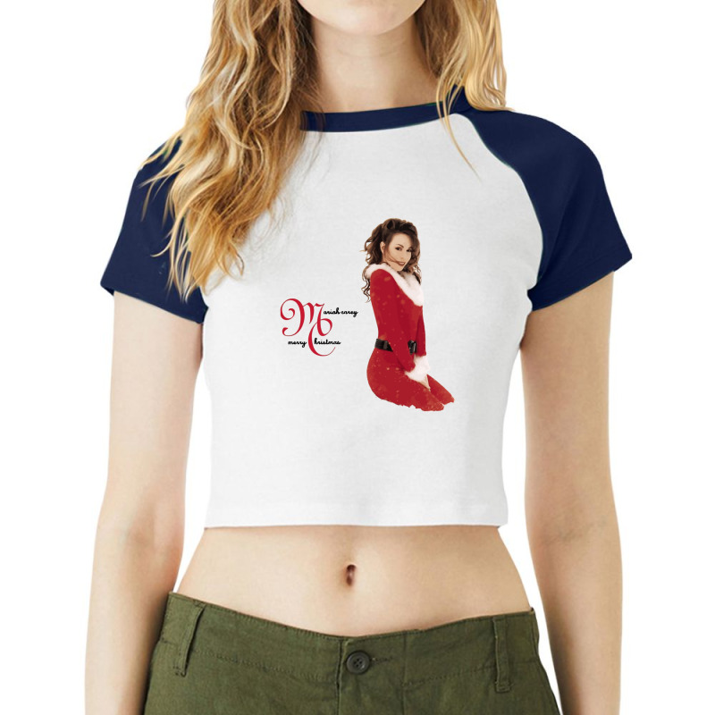 Mans Mariah Carey Merry Christmas .png Raglan Crop Top by LawrenceKemp | Artistshot