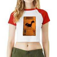 Inscryption Psychological Horror Squirrel Card Game Halloween Scary Sp Raglan Crop Top | Artistshot