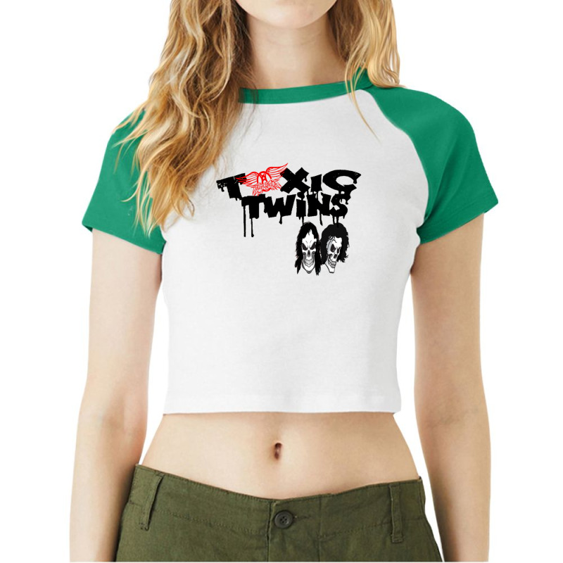 Toxic Twins Classic Raglan Crop Top by cm-arts | Artistshot