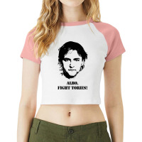 Albo. Fight Tories! Raglan Crop Top | Artistshot