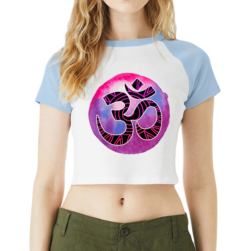 Psi Meditations On Goa Symbol Raglan Crop Top by Garnet | Artistshot