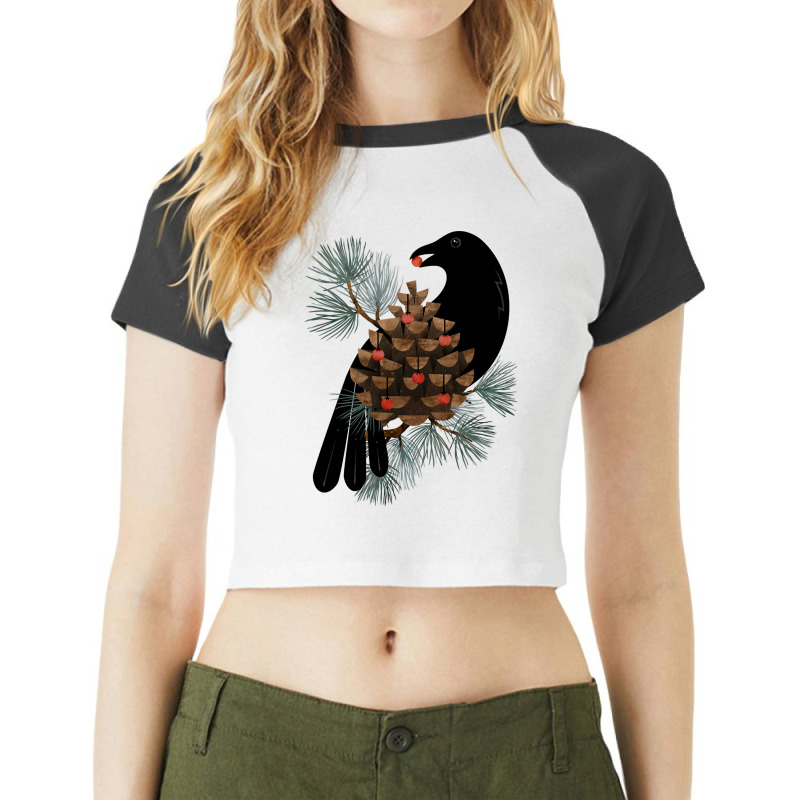 Bird & Berries Raglan Crop Top by Oreilly Ulrich | Artistshot