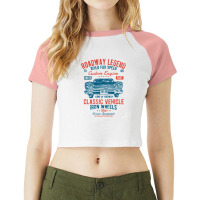 Roadway Legend - Classic Vehicle Raglan Crop Top | Artistshot