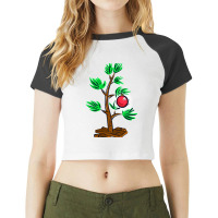 Cb Christmas Tree Raglan Crop Top | Artistshot