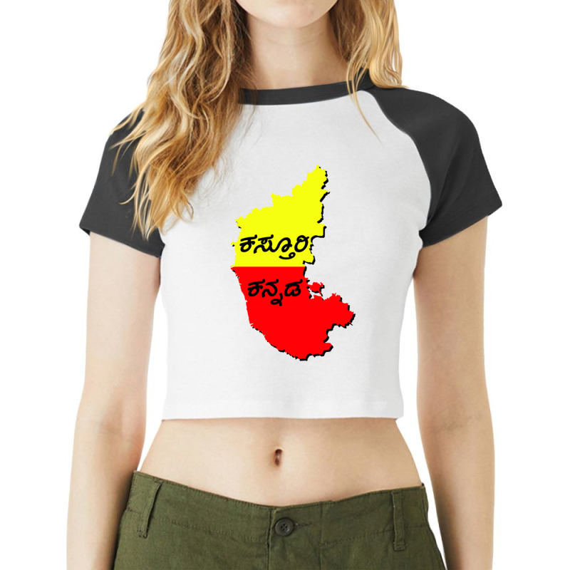 Kasturi Kannada Raglan Crop Top by cm-arts | Artistshot