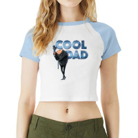 Gru Cool Dad Ice Letters Portrait Raglan Crop Top | Artistshot