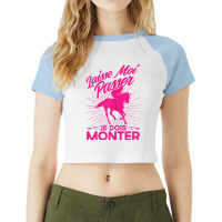 Horseman Rider Horses Vintage Let Me Pass Raglan Crop Top | Artistshot