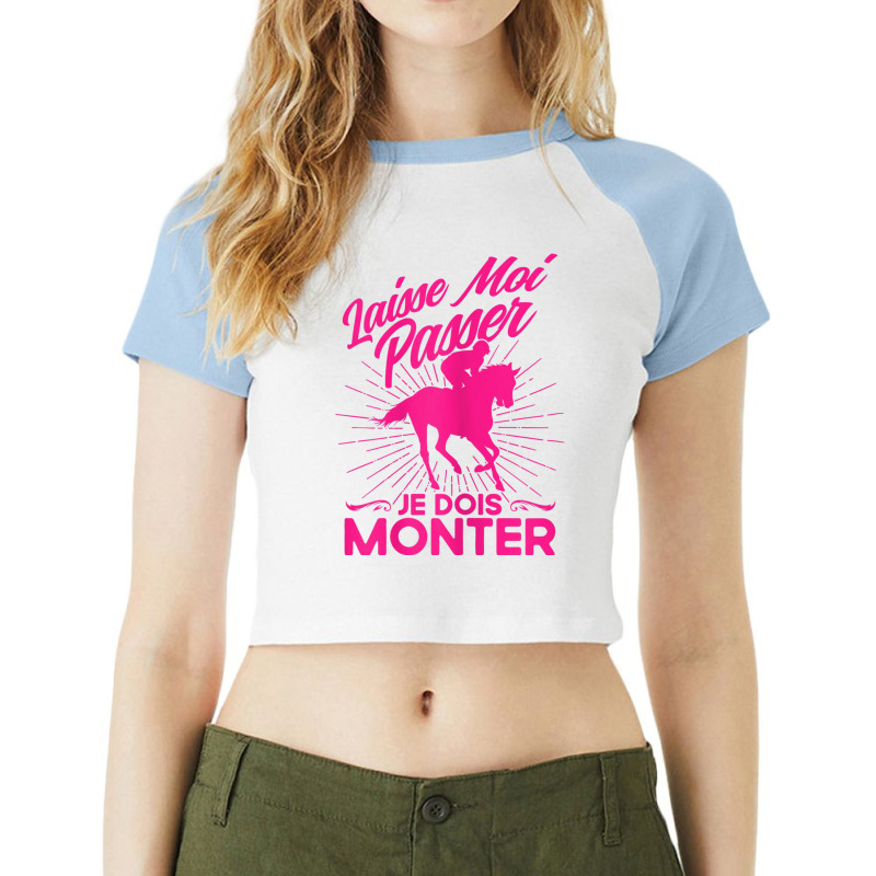 Horseman Rider Horses Vintage Let Me Pass Raglan Crop Top by Uniform | Artistshot