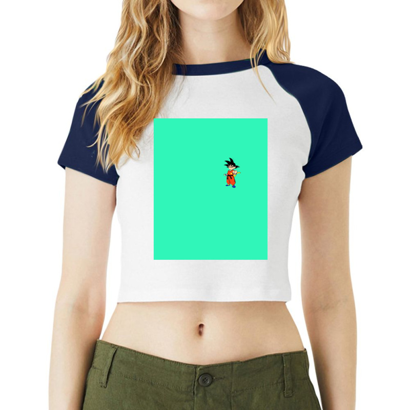 Goku Minimal Flat Art Work Gift Raglan Crop Top by KelseyHachler | Artistshot