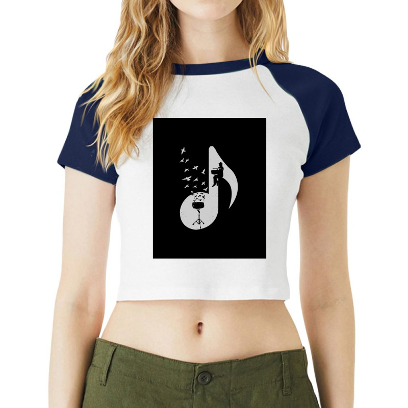 Musical Note   Snare Drum Raglan Crop Top by JAMESDSHARP | Artistshot