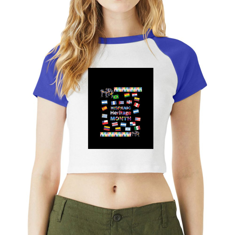 Hispanic Heritage Monthfunny National Hispanic Heritage Month Gift For Raglan Crop Top by JENNYKISS | Artistshot