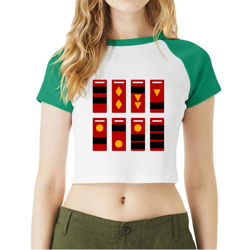 Bath Tokens Raglan Crop Top by cm-arts | Artistshot