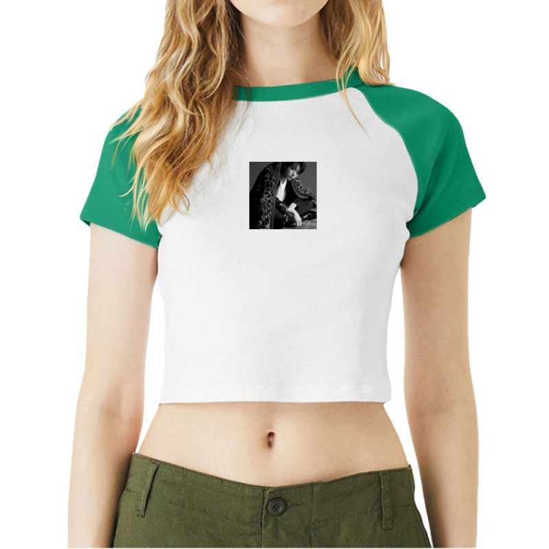 Black White Jk Raglan Crop Top by RobertVanHorn | Artistshot