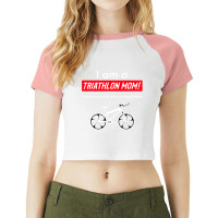 I Am A Triathlon Mom! Raglan Crop Top | Artistshot