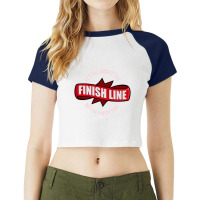 It S About The Finish Line  A Cool Triathlon Shirt Raglan Crop Top | Artistshot