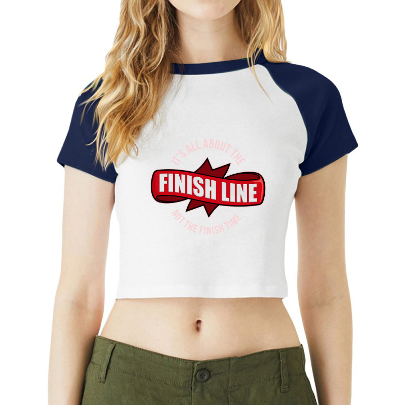 It S About The Finish Line  A Cool Triathlon Shirt Raglan Crop Top by KENNETHPCLING | Artistshot