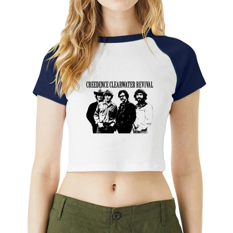 Creedence Clearwater Revival Raglan Crop Top by laughingtuy | Artistshot