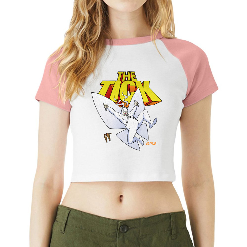 The Tick Superhero Parody Arthur Character Withtype 1994 Tv Series Cla Raglan Crop Top by cm-arts | Artistshot