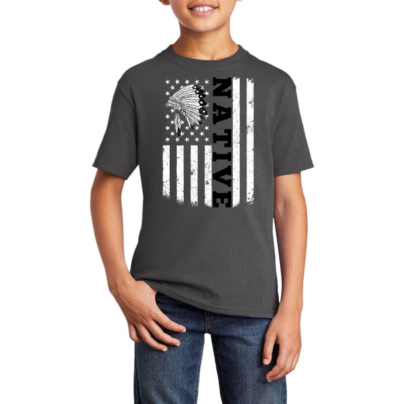 Native American T  Shirt Native American Flag For Native Americans Ora Basic Youth T-shirt by baroncrona555 | Artistshot