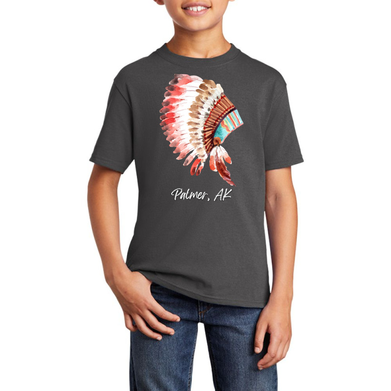 Native Indian Tribal Headdress Art T  Shirt Palmer Alaska Watercolor N Basic Youth T-shirt by baroncrona555 | Artistshot