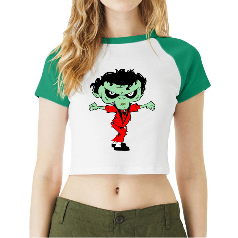 Thriller-bqxmf Raglan Crop Top by atereabag | Artistshot