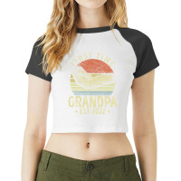 First Time Gerandpa Est. 2022 Funny New Dad Papa Raglan Crop Top | Artistshot