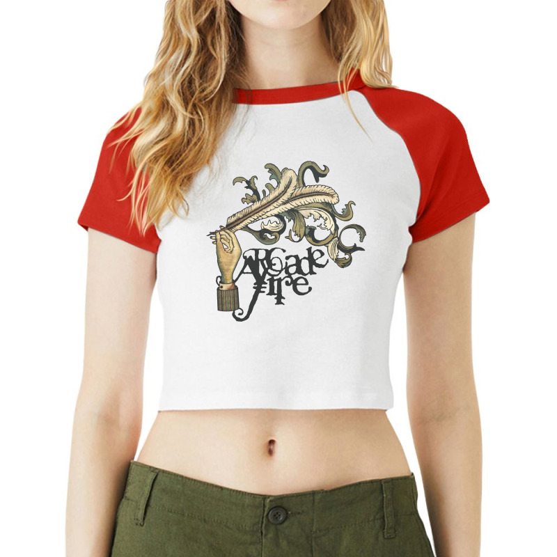 Arcade Fire Funeral Classic Raglan Crop Top by cm-arts | Artistshot