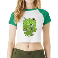 Gelatinous Cube! Raglan Crop Top | Artistshot