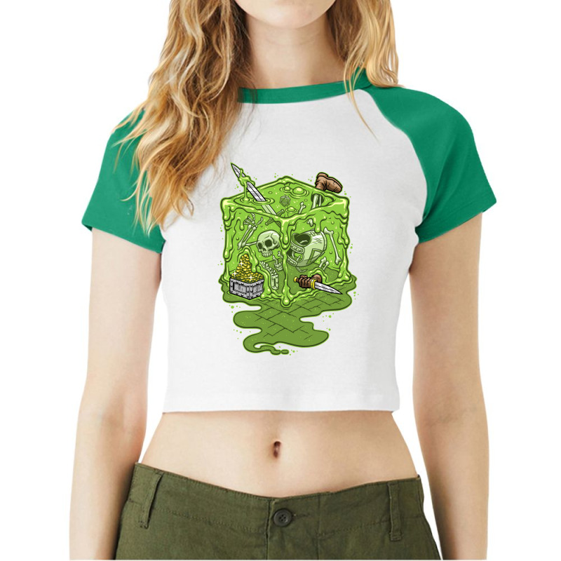 Gelatinous Cube! Raglan Crop Top by cm-arts | Artistshot