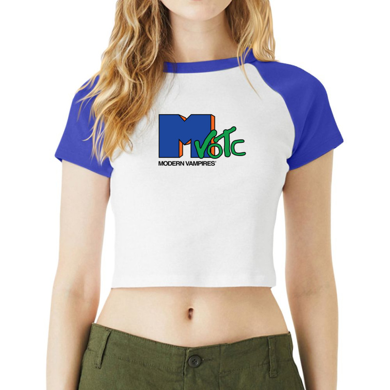 I Want My Mvotc! (vampire Weekend) Raglan Crop Top by WilliamStinnett | Artistshot