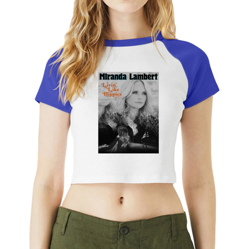 Miranda Lambert - Livin Like Hippies Raglan Crop Top by cm-arts | Artistshot