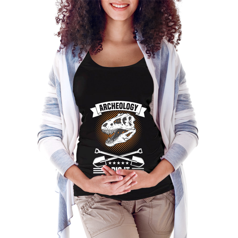 Dinosaur Excavation Archaeology Tools Anthropology Maternity Scoop Neck T-shirt by KhaidenRowden | Artistshot