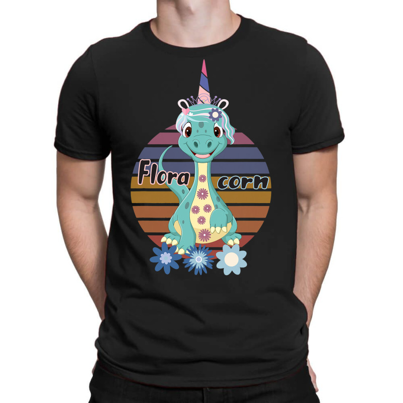 Floracorn Cute Flower Dinosaur T-shirt | Artistshot