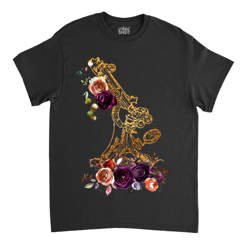 Floral Microscope Medical Laboratory Biology Micro Classic T-shirt | Artistshot