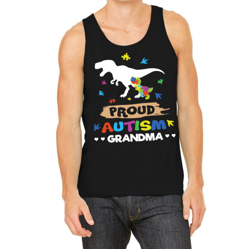 Autism Awareness Proud Grandma Dinosaur Tank Top | Artistshot