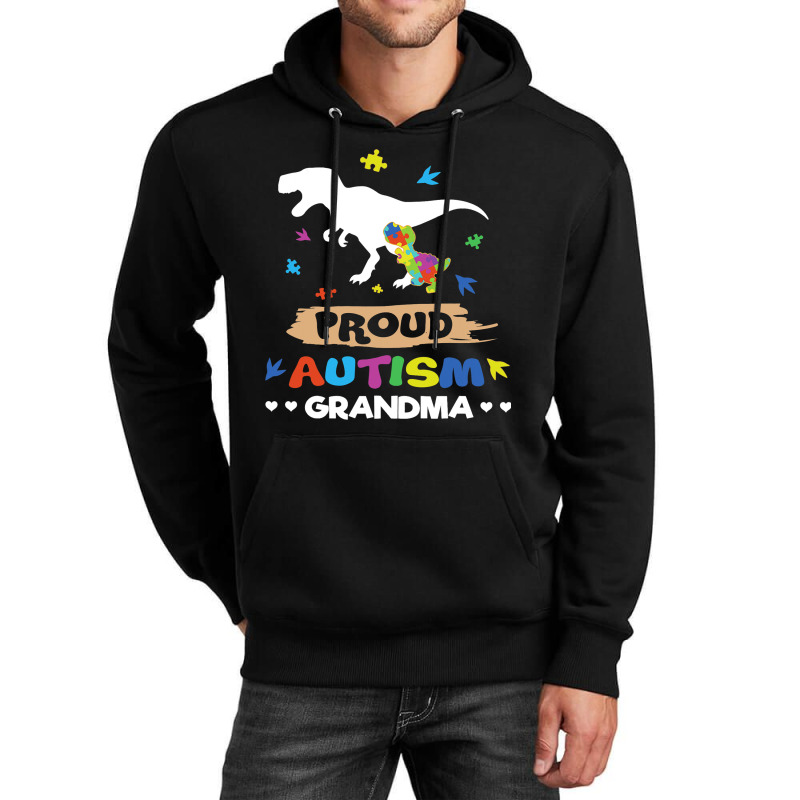 Autism Awareness Proud Grandma Dinosaur Unisex Hoodie | Artistshot