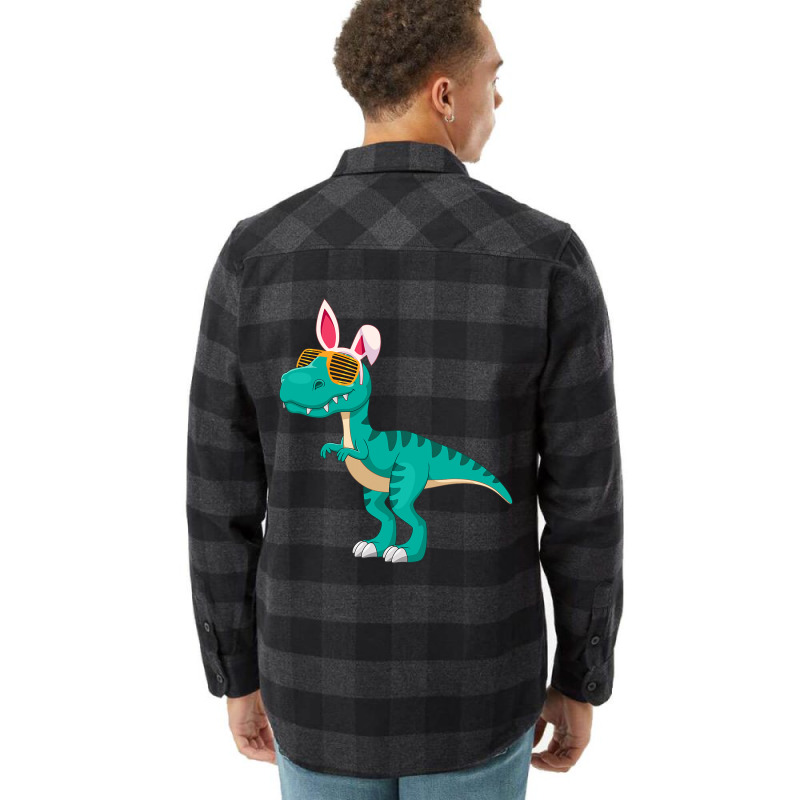 Funny Easter Dino Bunny Dinosaur Trex T Rex Flannel Shirt | Artistshot