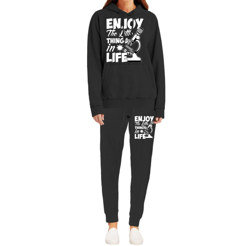 Enjoy Little Things Funny Biology Biologist Pun Mi Hoodie & Jogger Set | Artistshot