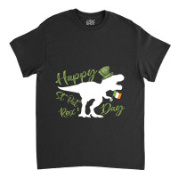 Dinosaur St Patricks Day Shamrock Leprechaun Costu Classic T-shirt | Artistshot