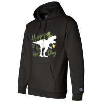 Dinosaur St Patricks Day Shamrock Leprechaun Costu Champion Hoodie | Artistshot