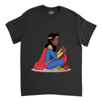 Ethnic Woman Of Color Knitting Super Woman Design Classic T-shirt | Artistshot