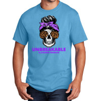 Alzheimers Unbreakable Alzheimer Warrior Skull Halloweenfor Woman 22 A Basic T-shirt | Artistshot