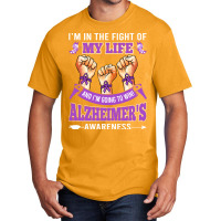 Alzheimers Awareness In The Fight T  Shirt Alzheimer's Awareness In Th Basic T-shirt | Artistshot