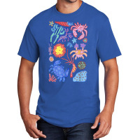 Colorful Crabs Shrimp Anemone Reef Aquarium Coral Painting T Shirt Basic T-shirt | Artistshot