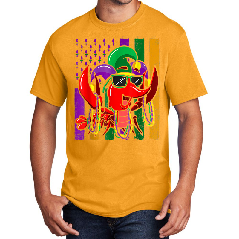 Vintage Crawfish Mardi Gras Costume Carnival Celebration T Shirt Basic T-shirt | Artistshot