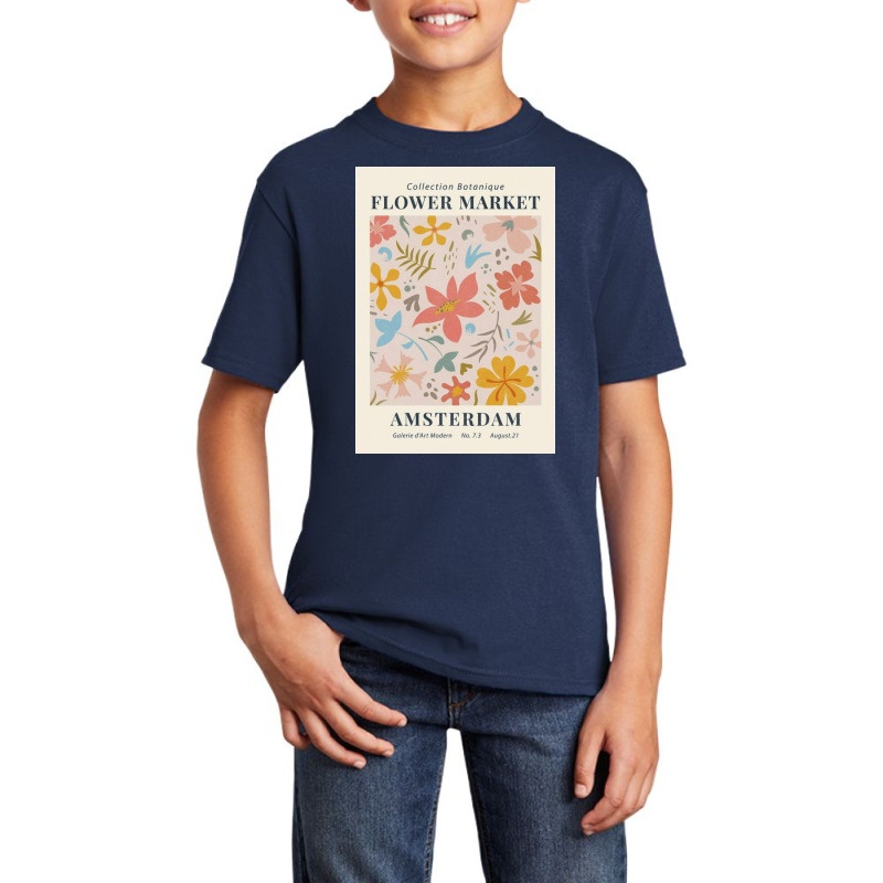 Flower Market Amsterdam Basic Youth T-shirt by Paul J | Artistshot