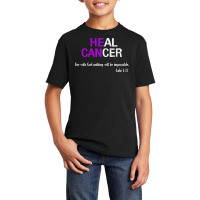 Alzheimers Awareness T  Shirt Heal Cancer God Nothing Will Be Impossib Basic Youth T-shirt | Artistshot