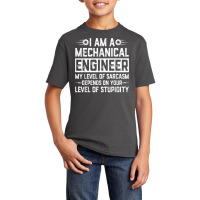 Retro Mechanical Engineer Level Of Sarcasm Engineering T Shirt Basic Youth T-shirt | Artistshot